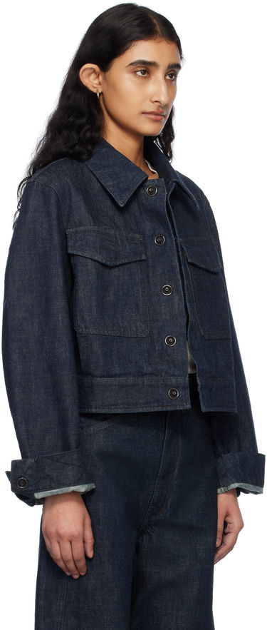 Jakke LEMAIRE Lemaire Two-Pocket Cropped Denim Jacket Blå | OW1139 LD068, 1