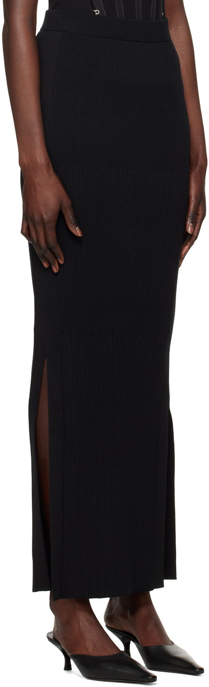 Nederdel Dion Lee Gradient Rib Maxi Skirt Sort | A7660R23, 1
