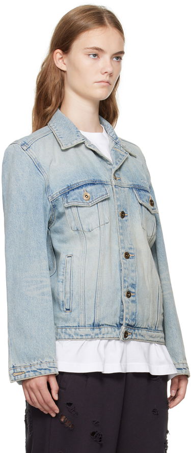 Jakke We11done Washed Denim Jacket Blå | WD-DJ2-24-348-W-SK, 1