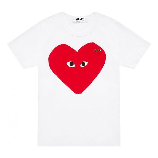 T-shirt Comme des Garçons PLAY Small Eyes Logo T-Shirt Hvid | AZ-T219-051-1
