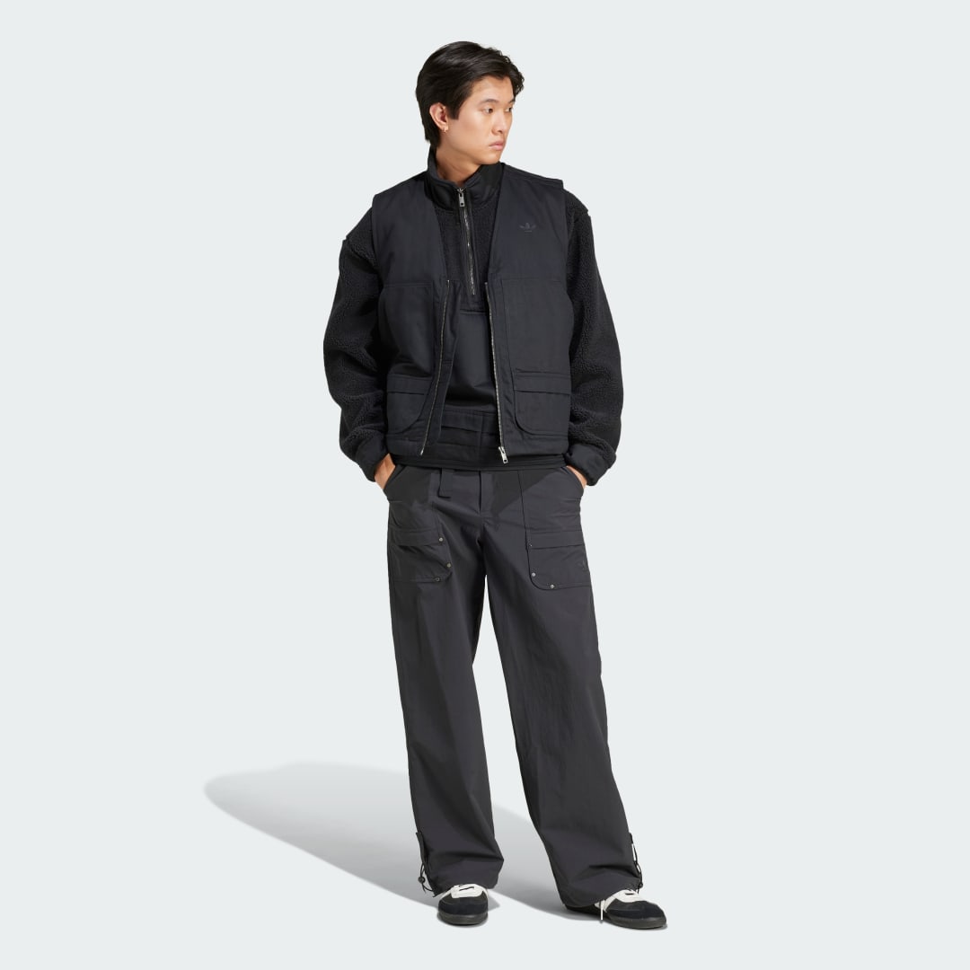 Sweatshirt adidas Performance Fleece Half-Zip Pullover Sort | JC9596, 1