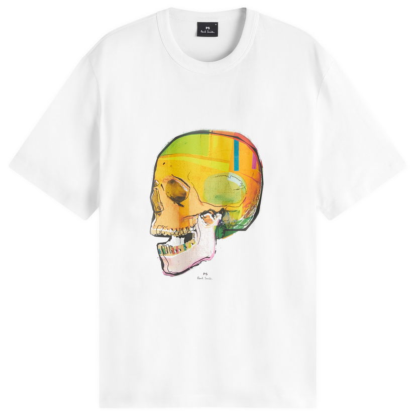 T-shirt Paul Smith Paul Smith Angled Skull Graphic T-Shirt, Size Large Hvid | M2R-220X-PP5119-02