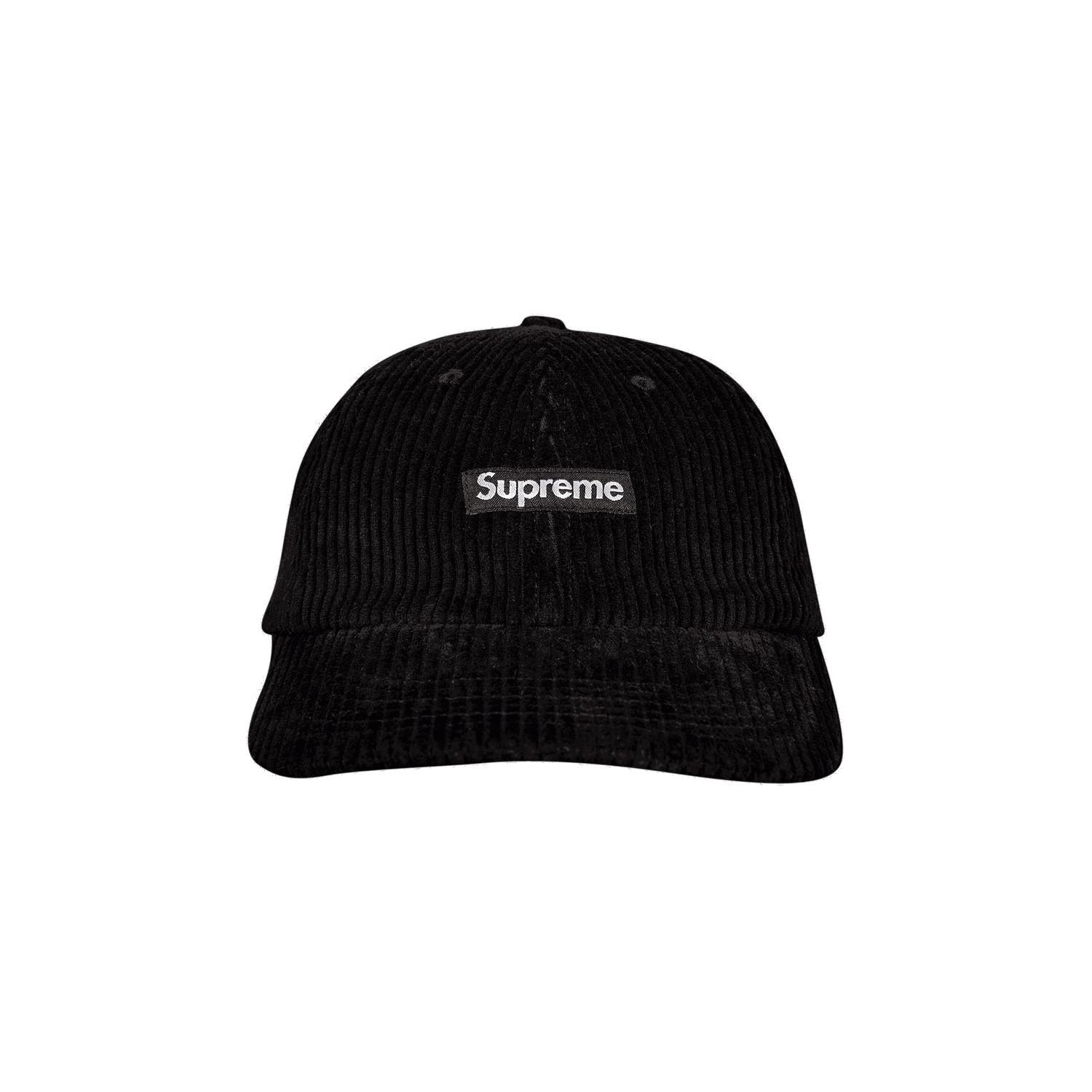 Kasket Supreme Ripple Corduroy Small Box 6-Panel Sort | FW20H89 BLACK, 0