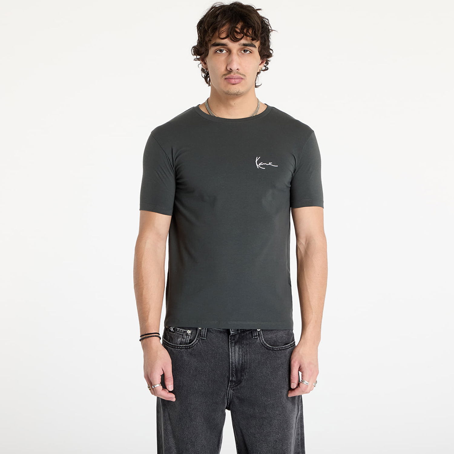 T-shirt Karl Kani Fitted T-Shirt Signature Small Sort | 60300108, 0