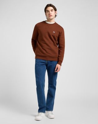 Sweatshirt Lee Regular Patch Crew Sweatshirt Luxe Brun | 112371910, 1