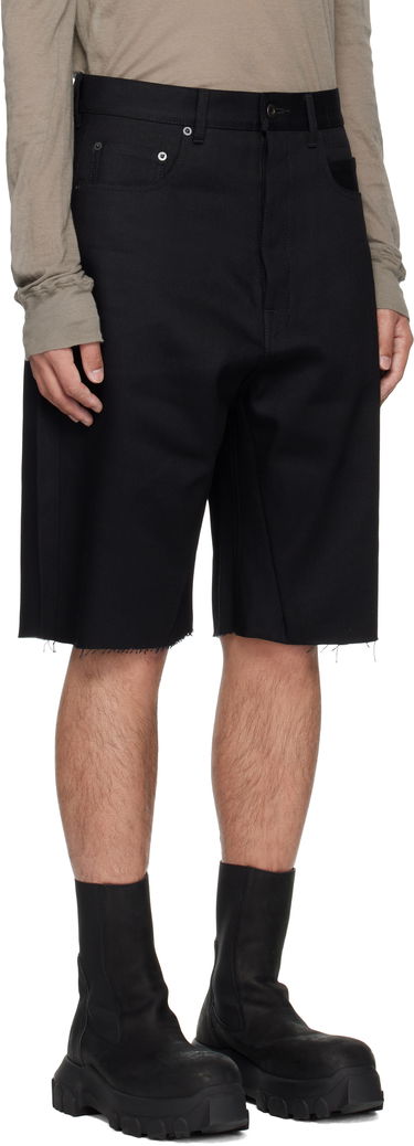 Shorts Rick Owens DRKSHDW Hollywood Geth Cutoff Denim Shorts Sort | DL01E6397 BLKJP, 1