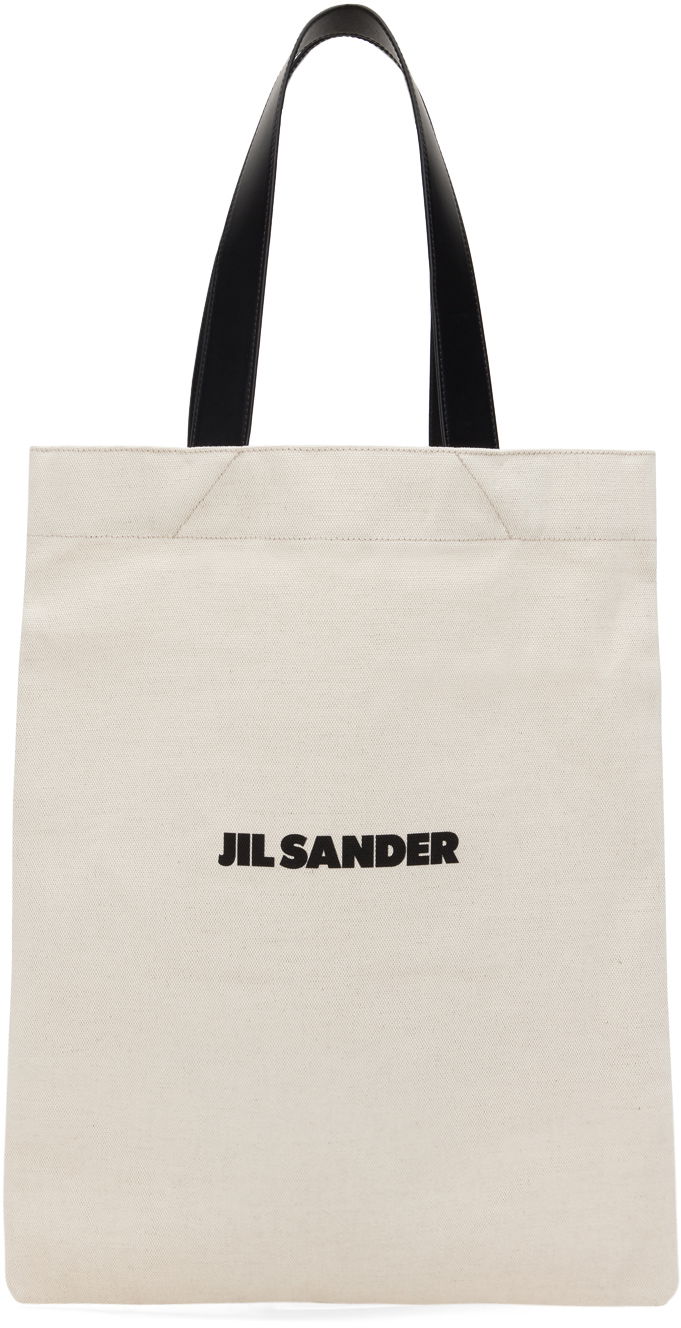 Mulepose Jil Sander Flat Shopper Medium Tote Bag Beige | J26WC0004_P4917