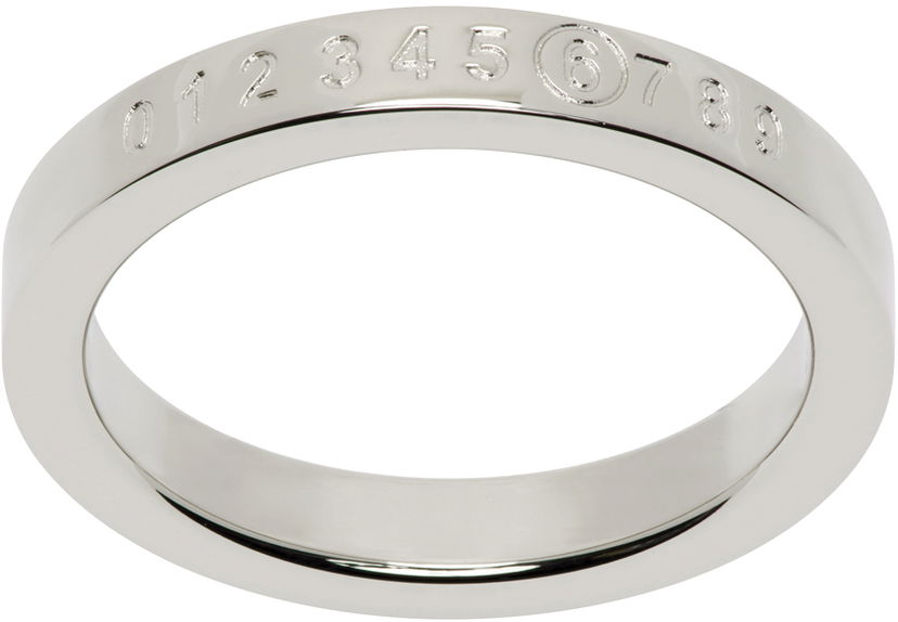 Ring Maison Margiela MM6 Numeric Minimal Signature Ring Grå | SM6UQ0059 P6469