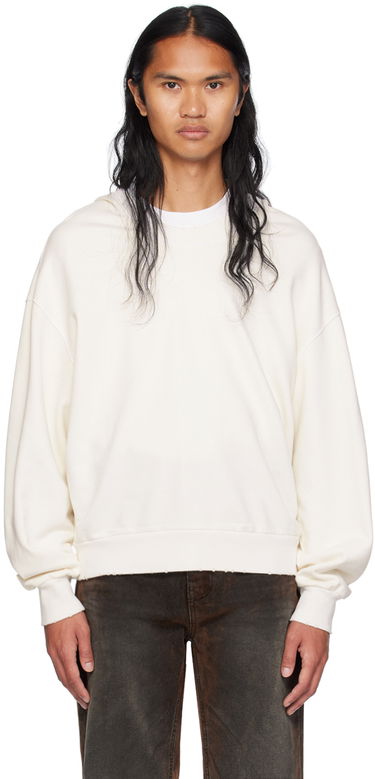 Sweatshirt We11done Wide Neck Sweatshirt Hvid | WD-TH2-24-801-U-WH, 0