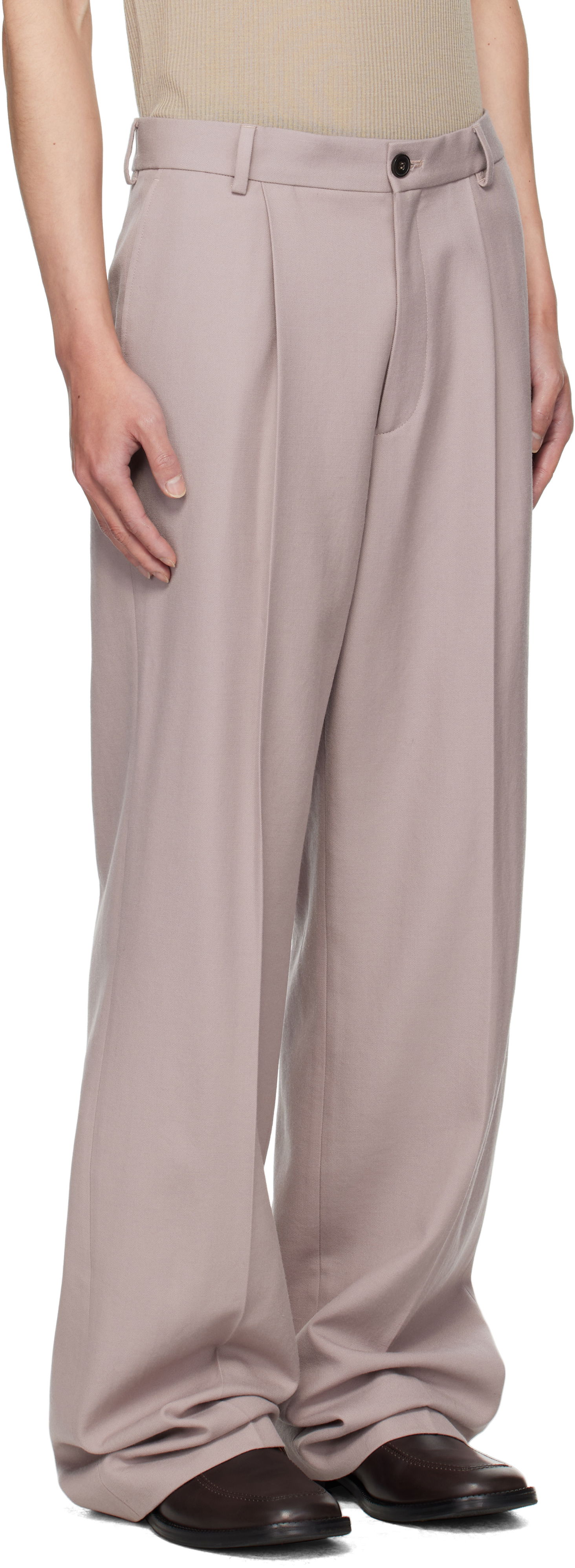 Bukser Dries Van Noten Dries Van Noten Pleated Trousers Grå | 252-020900-2246, 1
