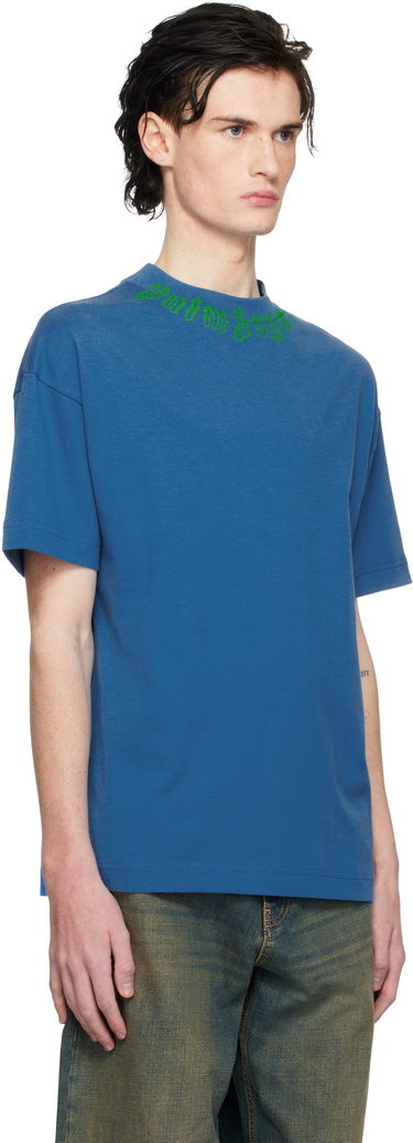 T-shirt Palm Angels Flame Logo Graphic T-Shirt Blå | PMAA001S25JER0024555, 1