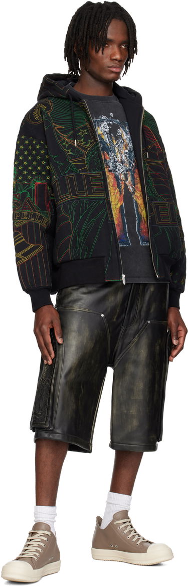 Sweatshirt Who Decides War Who Decides War Pelle Pelle Edition Monument Zip-Up Hoodie Sort | 1110620030SS25, 3