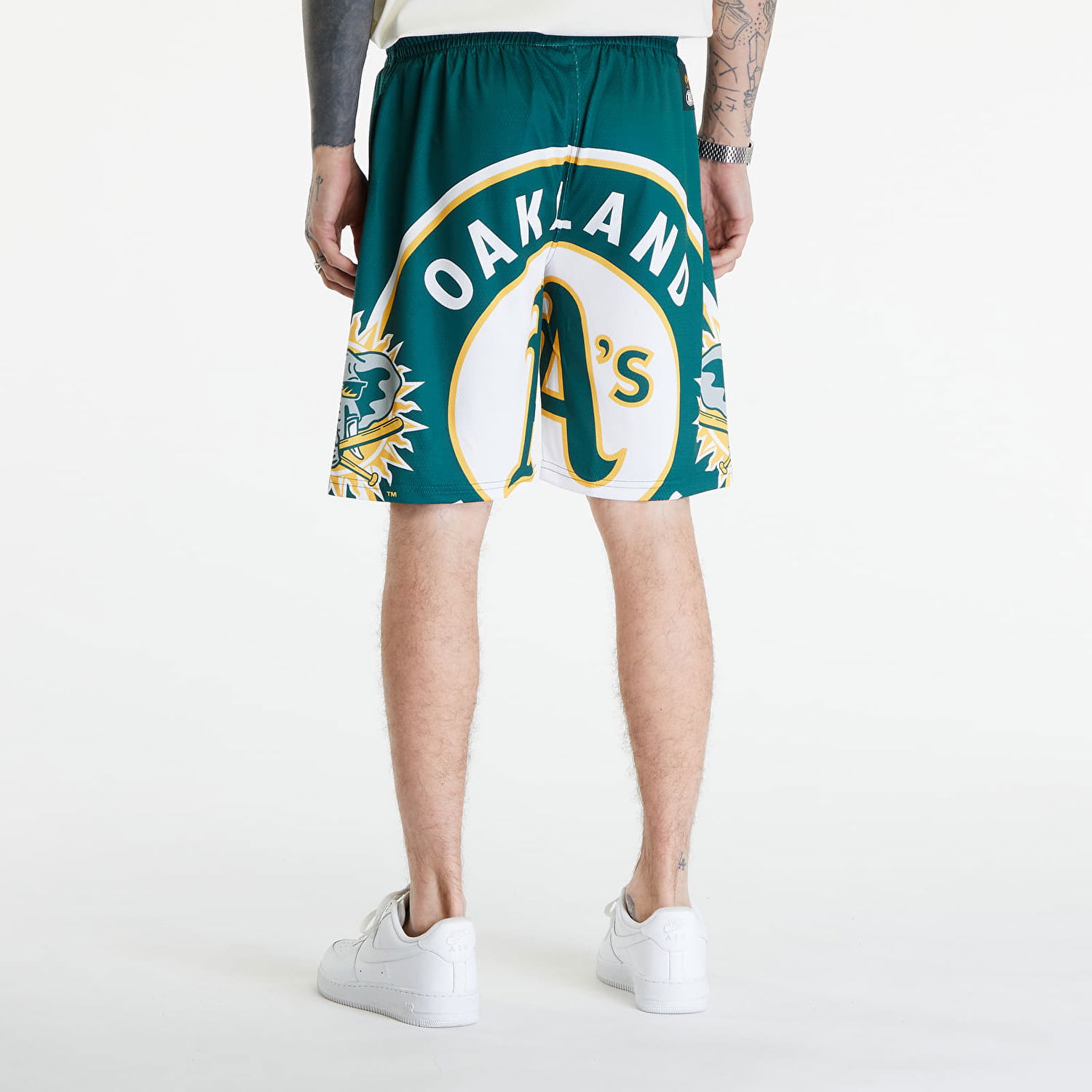Shorts New Era Oakland Athletics Large Logo Shorts Dark Green Grøn | 60502687, 1