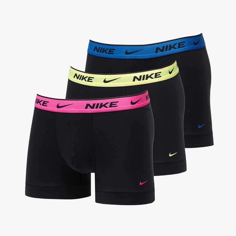 Undertøj og sokker Nike Dri-FIT Everyday Cotton Stretch Trunk 3-Pack Sort | 0000KE1008-MT3