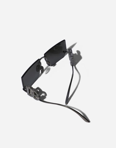 Solbriller Dolce & Gabbana DG Crystal Square Sunglasses Sort | VG2304VM6889V000, 3