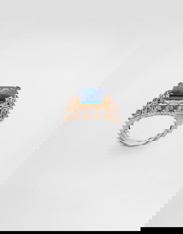 Ring Dolce & Gabbana Dolce & Gabbana Eleganza 18k Gold Ring with Topaz and Sapphires Blå | WRSA2GWTOP187583, 1