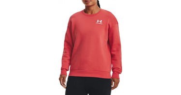 Sweatshirt Under Armour Essential Fleece Crew Rød | 1373032-638, 1