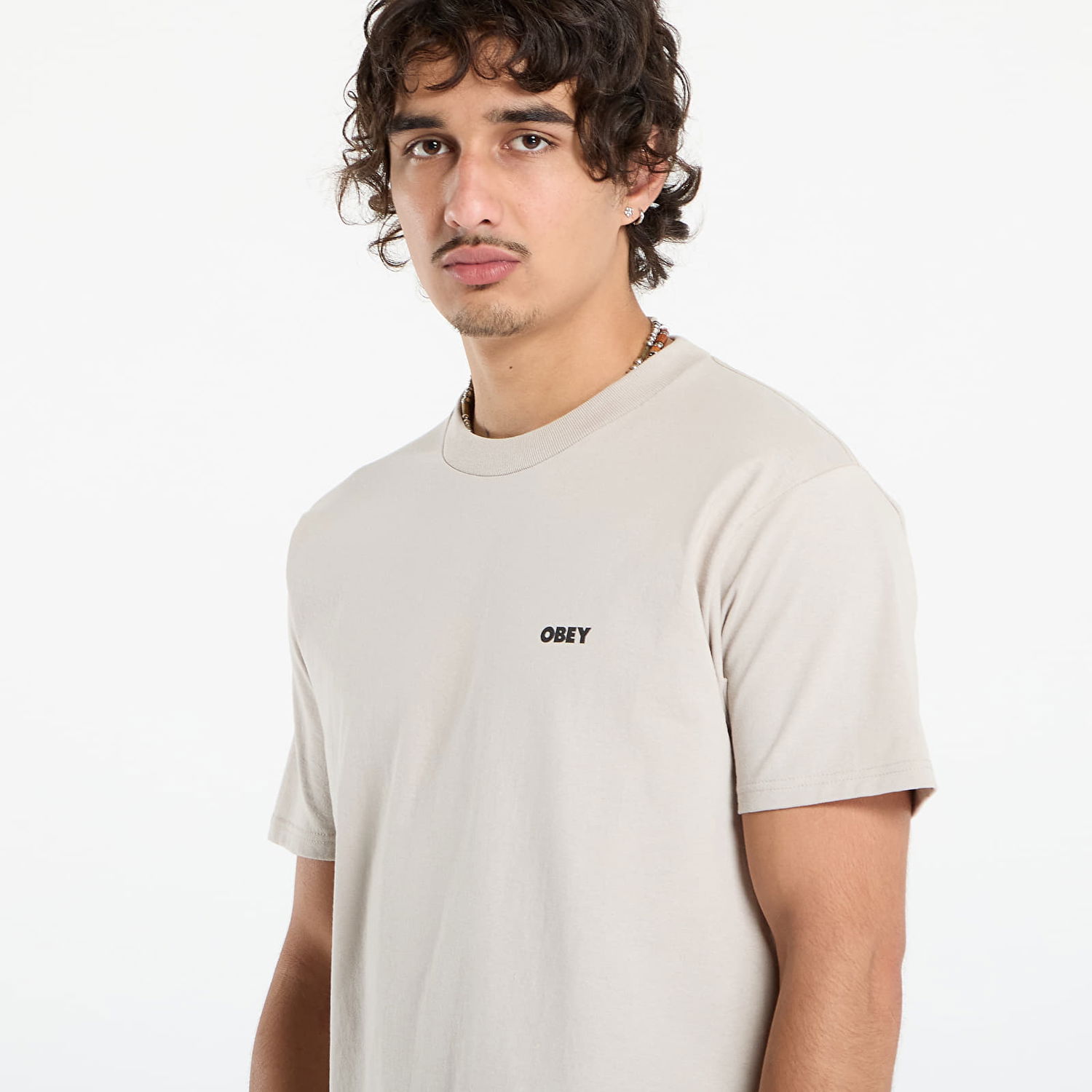 T-shirt OBEY OBEY Visual Studios Tee Beige | 165264231-SIG, 1