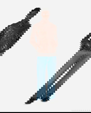 Jakke Acne Studios Leather Jacket Brown Brun | B70138- 700, 4