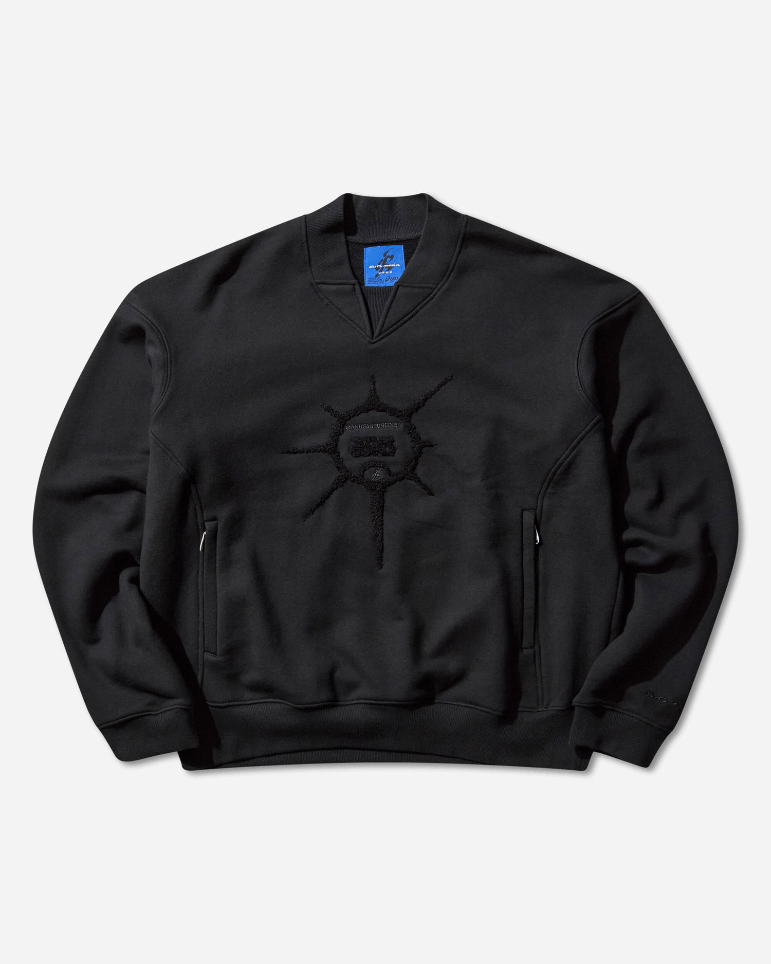 Sweatshirt Asics Novalis Pyroloi Mock Neck Piped Sweatshirt Sort | 2203A327-001, 1