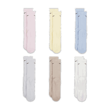 Sokker Nike Everyday Plus Cushioned Crew Socks (6 Pairs) Lyserød | sx6897-906, 4