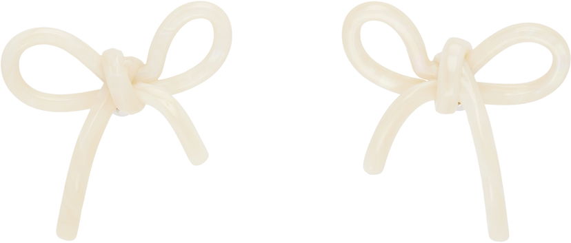 Øreringe SHUSHU/TONG SHUSHU/TONG YVMIN Edition Bow Earrings Hvid | AW2020AC16 PLA001