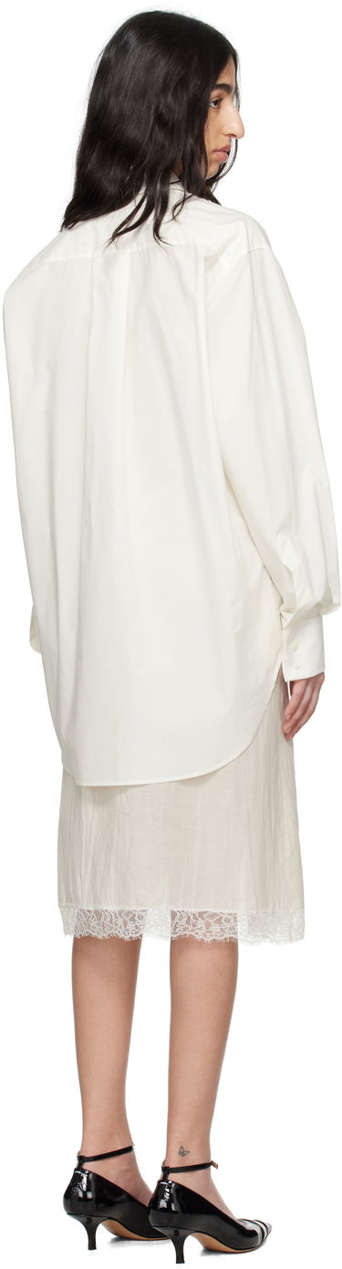 Skjorte Maison Margiela MM6 Maison Margiela Cotton Poplin & Voile Midi Dress Hvid | S62DD0044 MTN076, 2