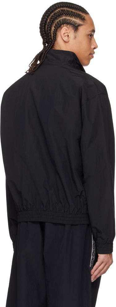 Vindjakke Marine Serre Marine Serre Recycled Nylon Track Jacket Sort | UJA053B CWOV0041, 2