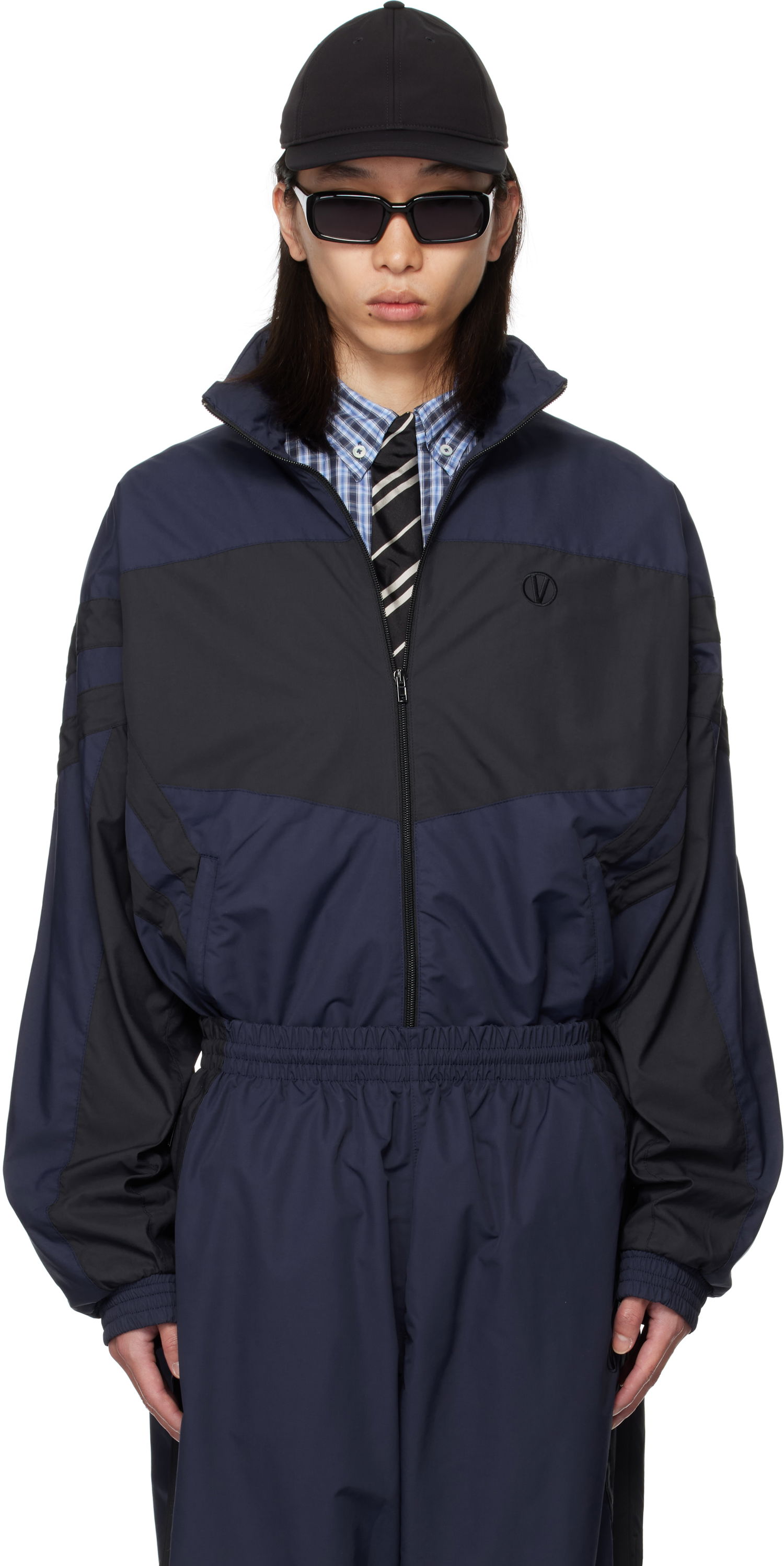 Jakke VETEMENTS VETEMENTS Iconic Tracksuit Jacket Mørkeblå | UH76GJ400N, 0