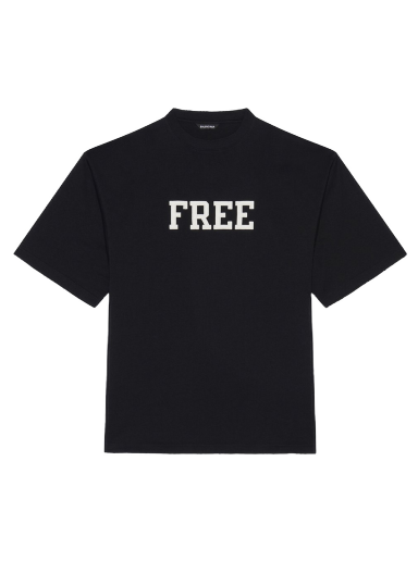 T-shirt Balenciaga Wide Fit Free T-Shirt Sort | 661715TKVD31070