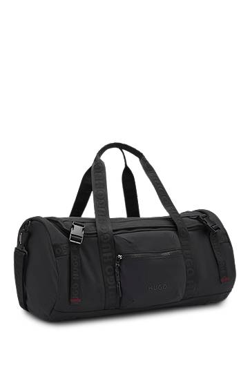 Rejsetaske BOSS HUGO Holdall with Logo Straps Sort | 50547297, 1