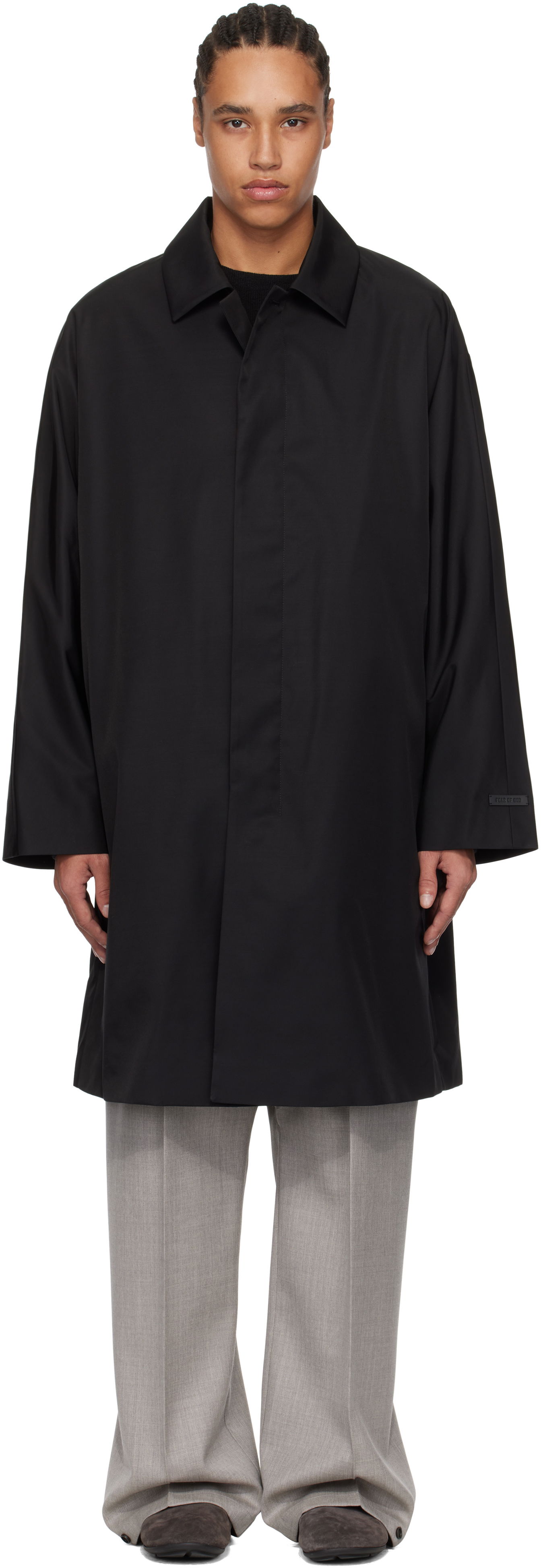 Regnfrakke Fear of God Fear of God Nylon Wool Car Coat Sort | FGE230-304NYW, 0