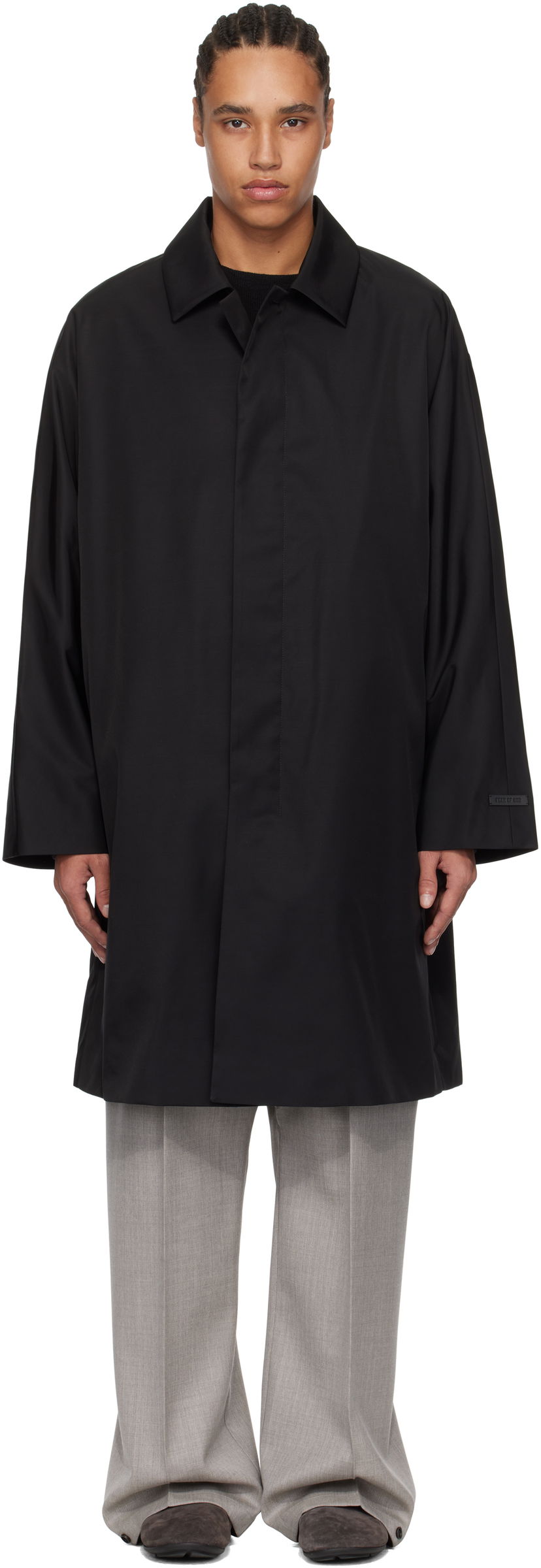 Regnfrakke Fear of God Fear of God Nylon Wool Car Coat Sort | FGE230-304NYW