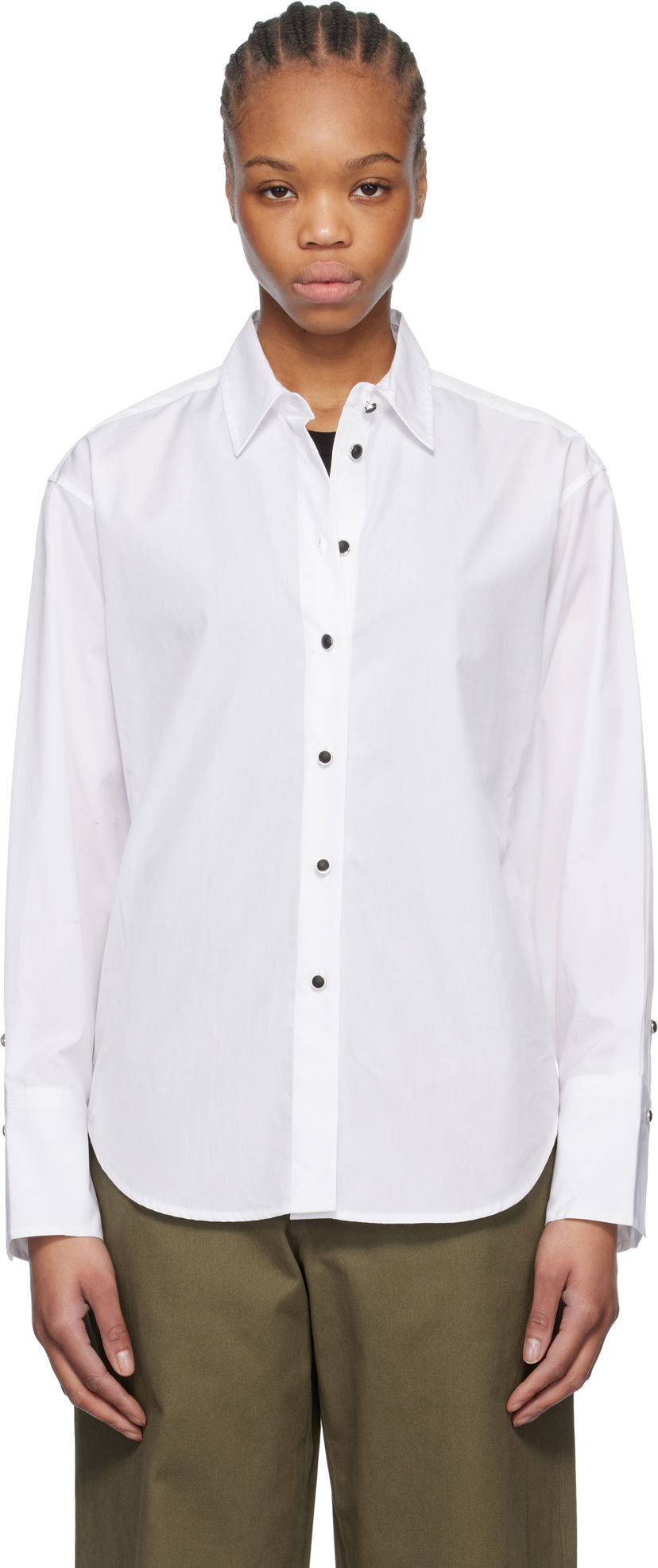 Skjorte rag & bone Rag & Bone Eve Button-Up Shirt Hvid | WAW24HA0014601