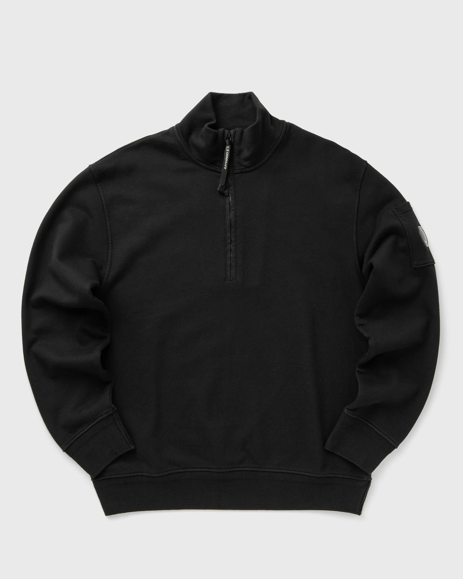 Sweater C.P. Company C.P. Company Cotton Diagonal Fleece Half Zip Sweatshirt Sort | 18CMSS125A110044G-999, 0