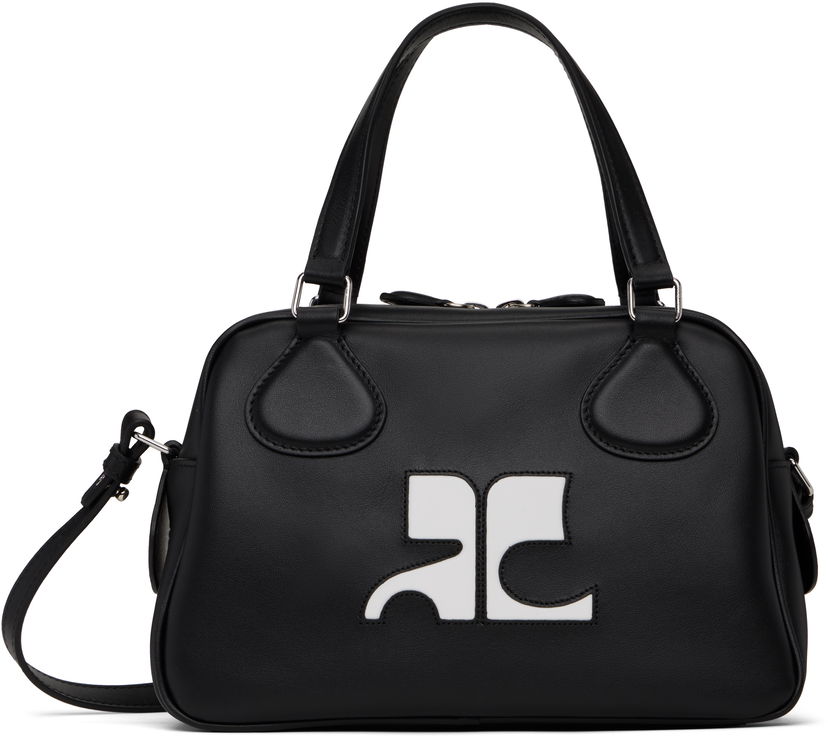 Håndtaske Courrèges Courrèges Reedition Leather Bowling Bag Sort | PERGSA062CR0065