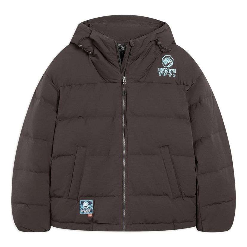 Puffer jakke Li-Ning BadFive Changan Graphic Hooded Down Jacket Sort | AYMS343-3