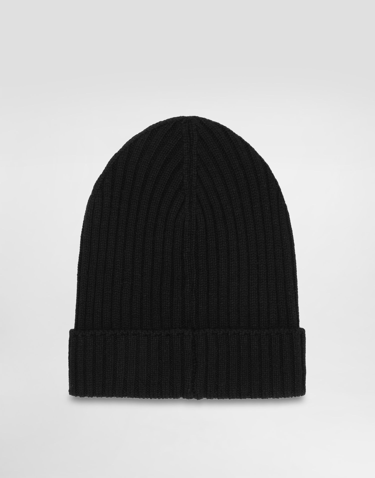 Beanie Dolce & Gabbana Dolce & Gabbana Knitted Logo Plaque Beanie Sort | LBKH82JCVD6N0000, 1