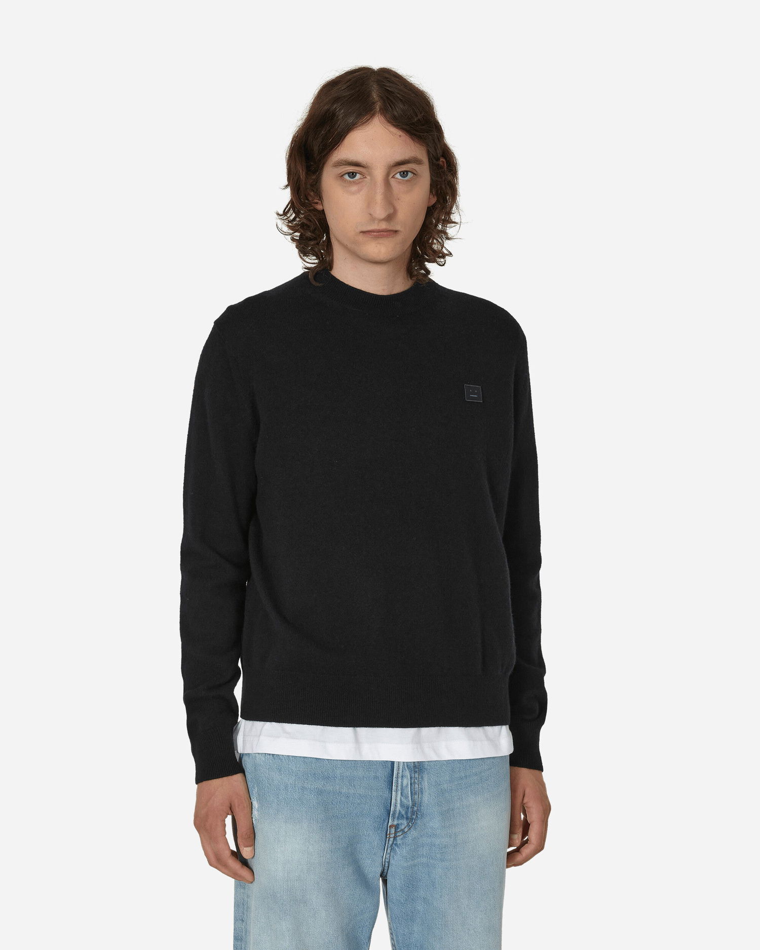 Sweatshirt Acne Studios Kalon New Face Crew Knit Sort | C60042-900, 1