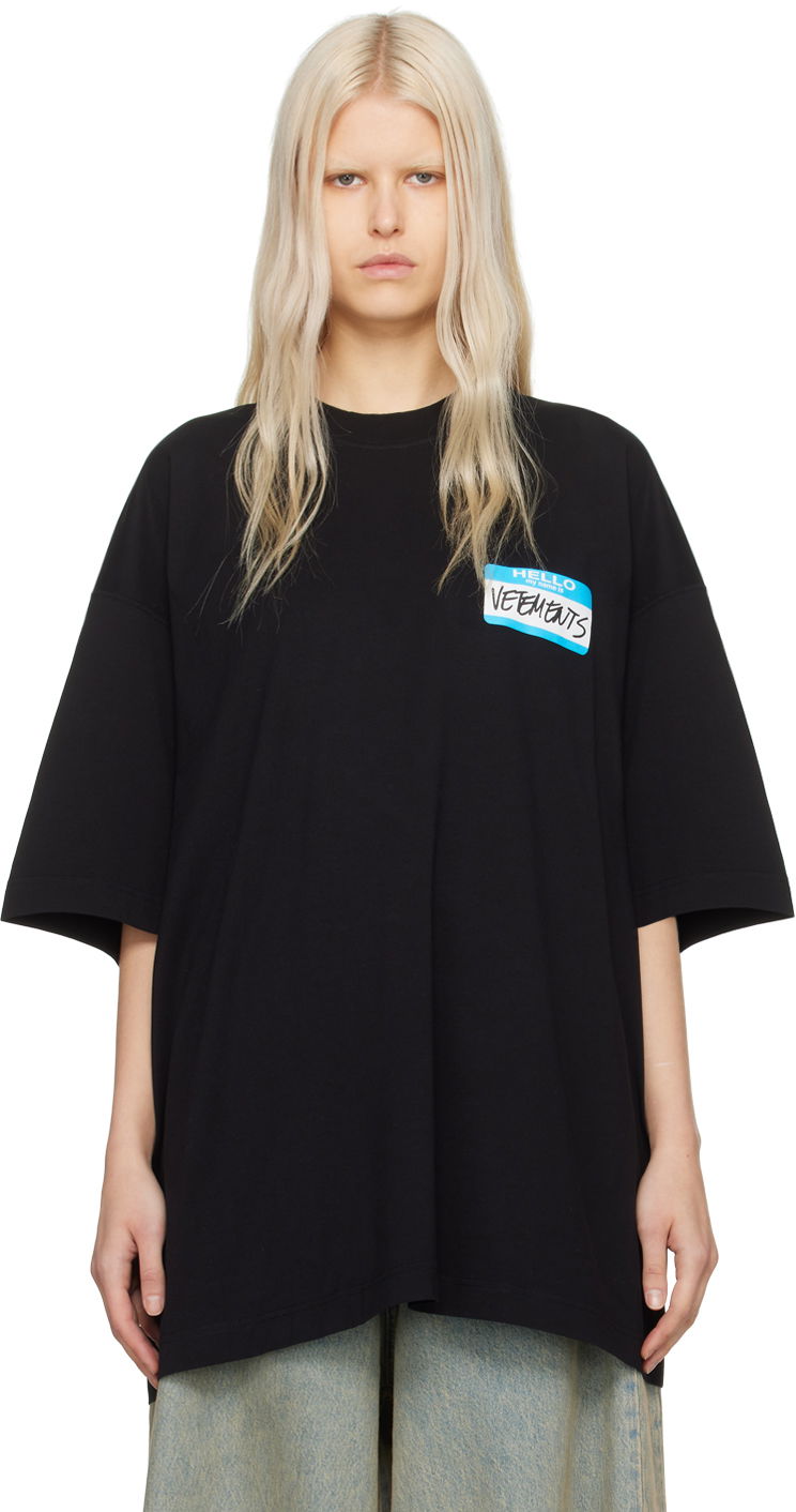 T-shirt VETEMENTS 'My Name Is ' T-Shirt Sort | UE64TR130B