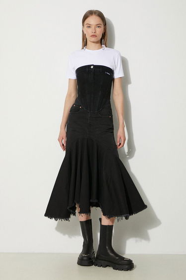 Nederdel VETEMENTS VETEMENTS Denim Midi A-Line Skirt Sort | WE64SK700B, 1
