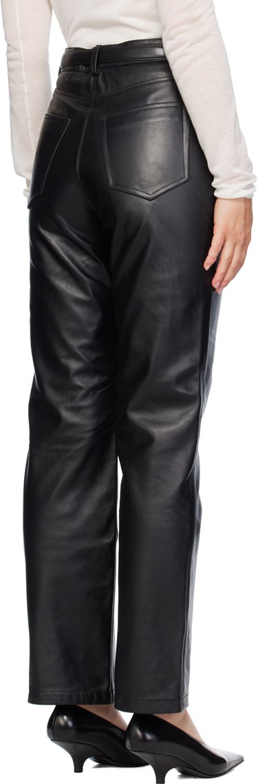 Bukser TOTEME Straight Leather Pants Sort | 243-WRB0195-LE0065, 2
