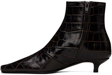 Sneakers og sko TOTEME TOTEME 'The Slim' Kitten Heel Ankle Boots Brun | 241-WAS940-LE0023, 2