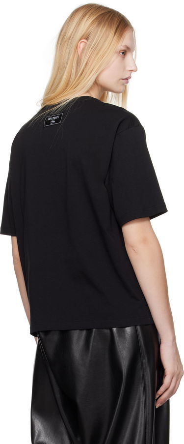 T-shirt Balmain Balmain Short-Sleeved Kiss Print T-Shirt Sort | EF1EG110GE45, 2
