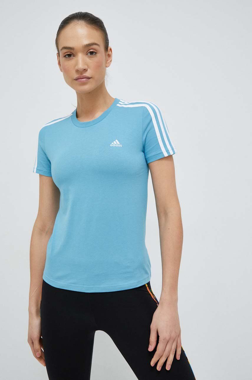 T-shirt adidas Originals Essentials Slim 3-Stripes T-Shirt Blå | IC0631, 0