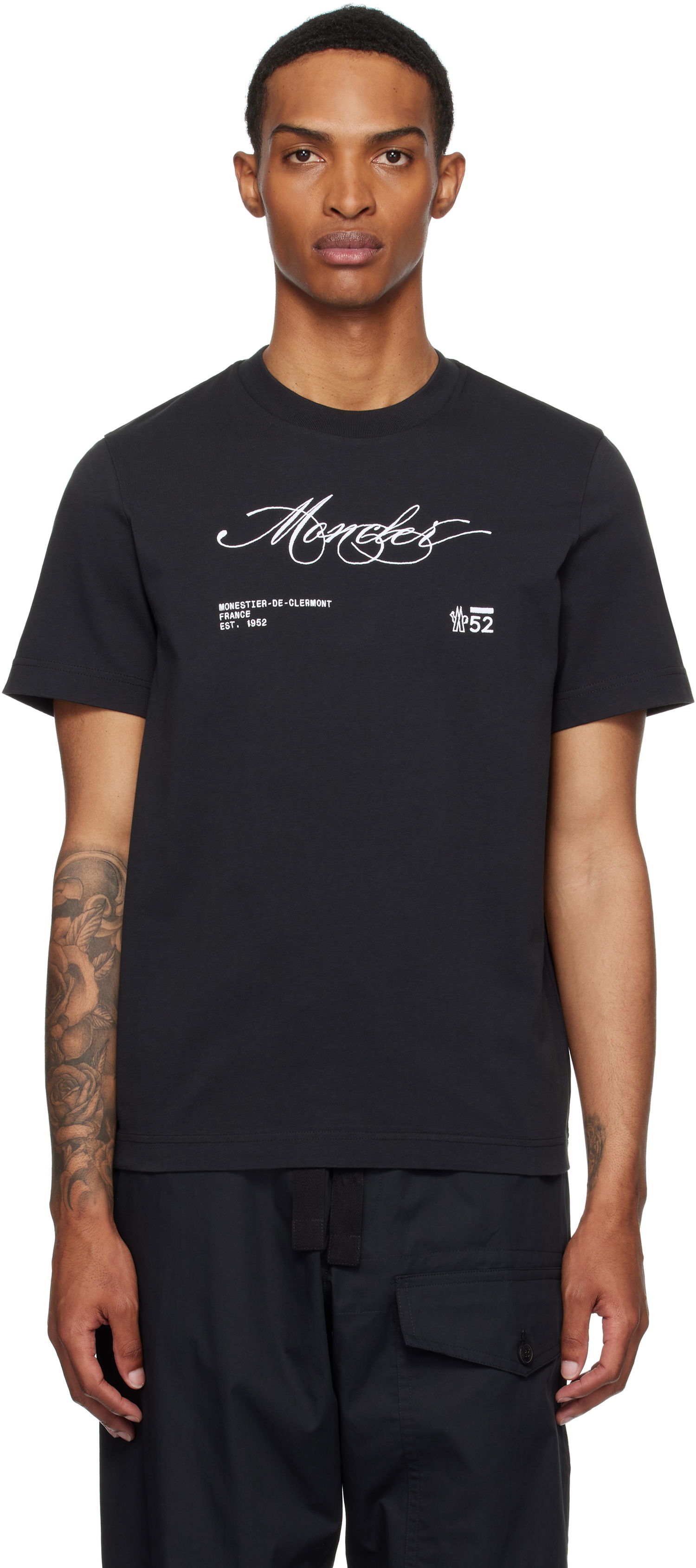 T-shirt Moncler Moncler Archivio Creativo T-Shirt Sort | K20918C0001289AUG, 0