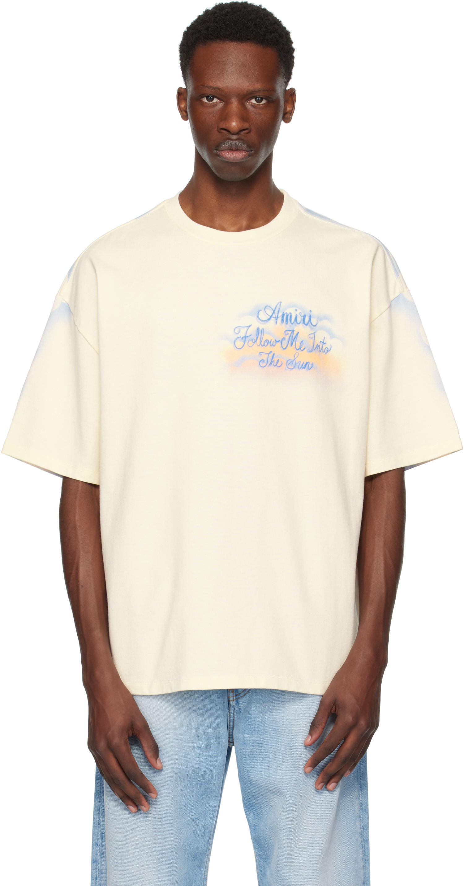T-shirt AMIRI AMIRI 'Follow Me Into The Sun' T-Shirt Gul | AMJYTE1208, 0