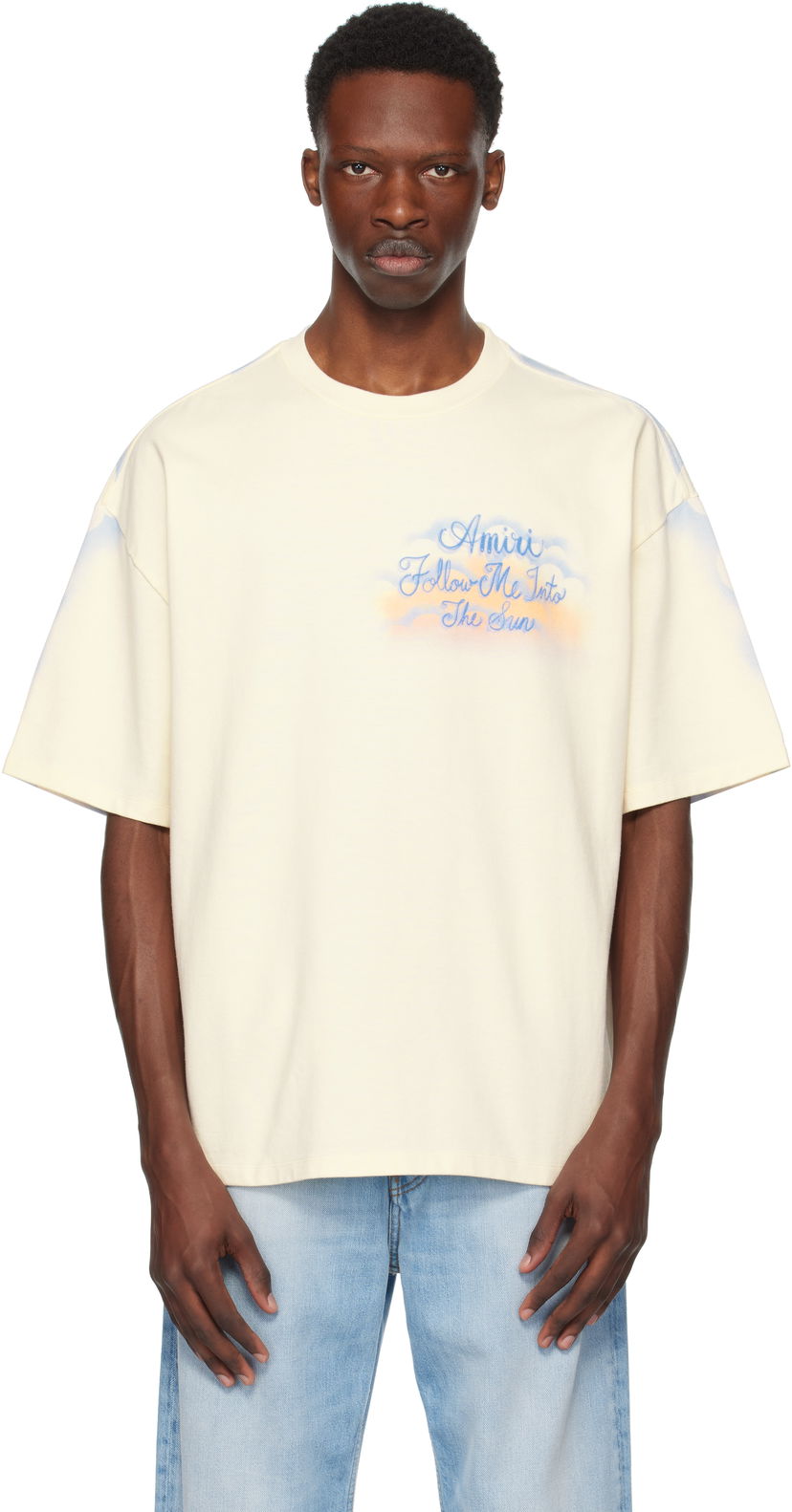 T-shirt AMIRI AMIRI 'Follow Me Into The Sun' T-Shirt Gul | AMJYTE1208