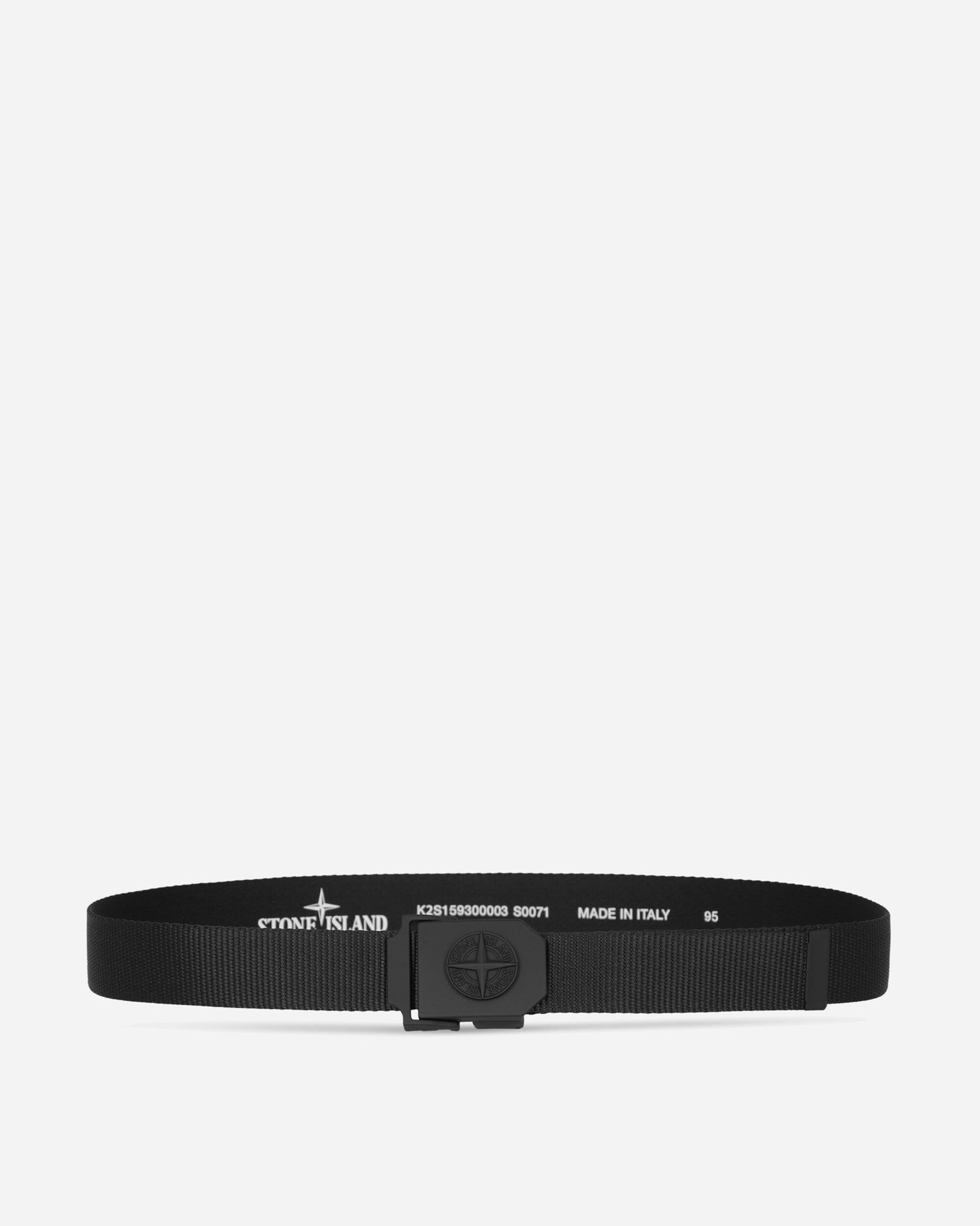 Bælter Stone Island Nylon Webbing Belt with Logo Buckle Sort | K2S15-9300003-S0071 V0029, 1