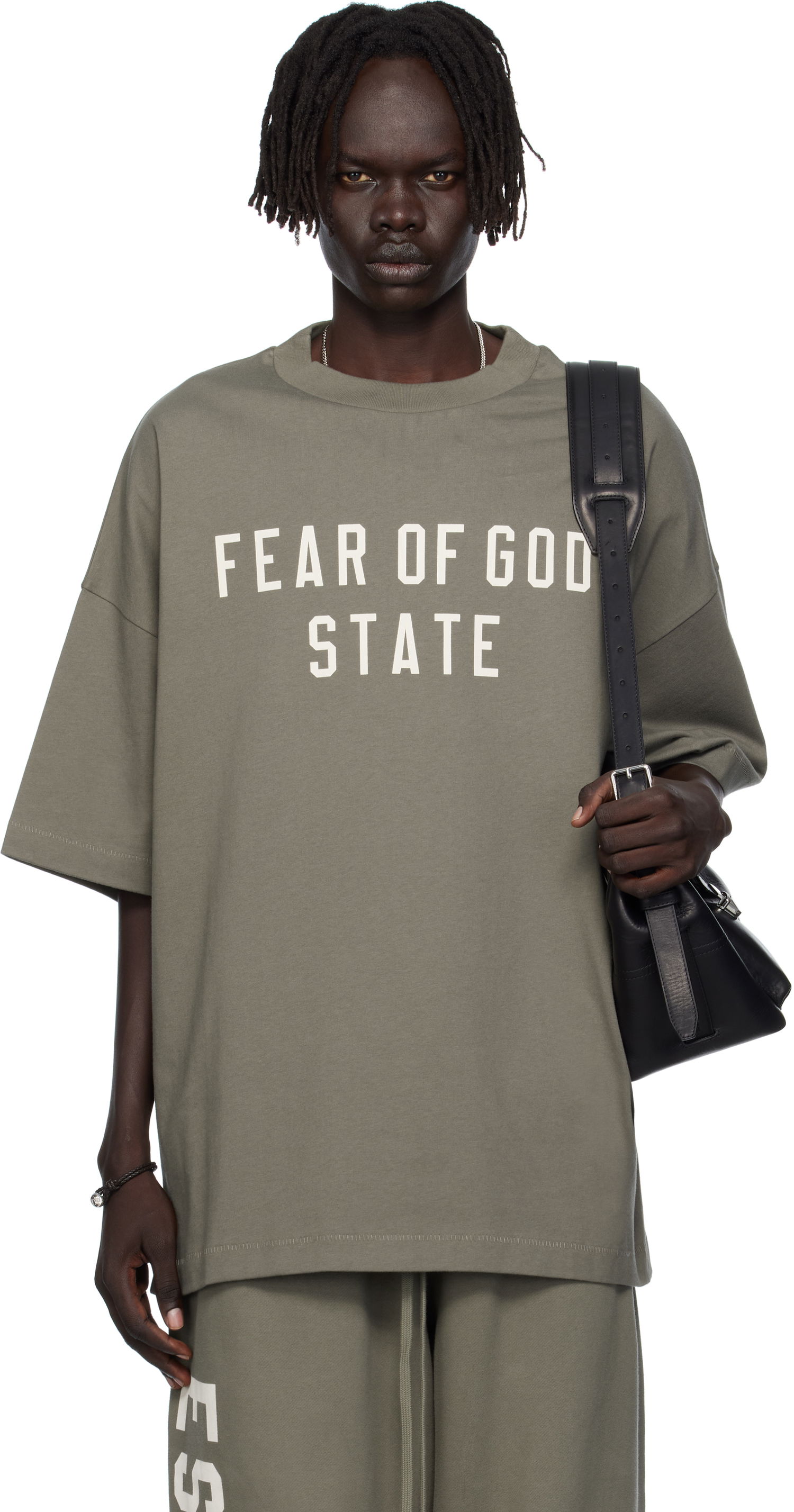 T-shirt Fear of God Fear of God ESSENTIALS 90s Fit T-Shirt Grøn | 125SP254477F, 0